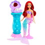 Mattel Muñeca Ariel con Tocador JBF86 Disney Princess, con cola de sirena extraíble y accesorios sorpresa