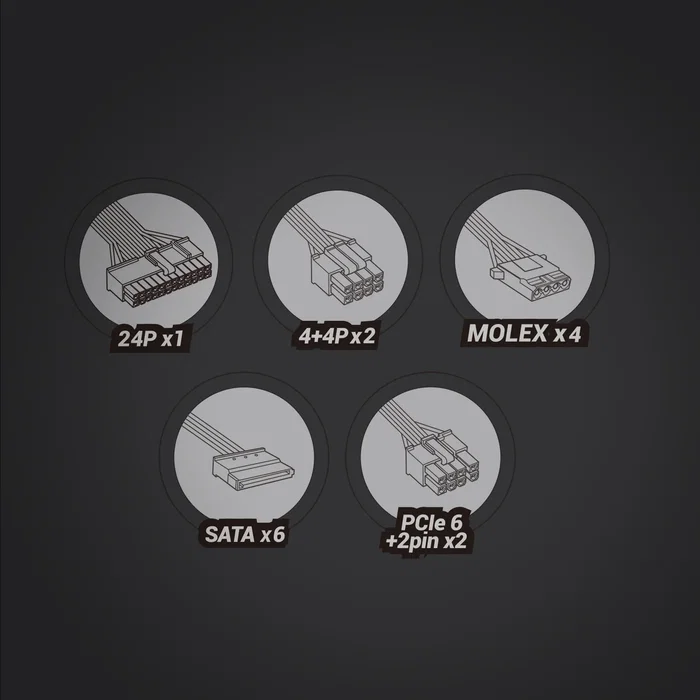 Mars Gaming MPIII850W Fuente de Alimentación ATX 850W 85% Eficiencia Blanco, 5 Años Garantía, Tecnología Silenciosa AI-RPM, Ventilador 120mm FDB, Cables Planos