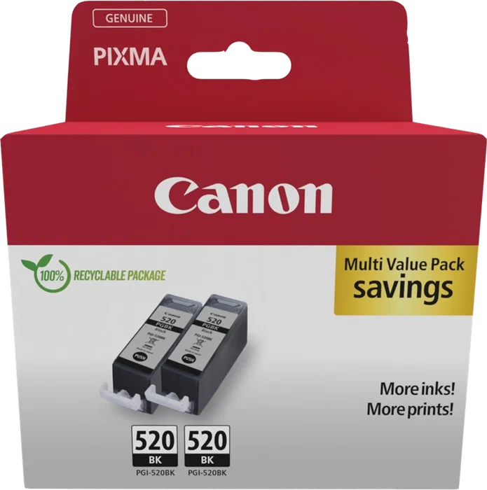 Canon PGI-520BK Multipack Negro (2932B019) – 650 Páginas Canon PGI-520BK Multipack Negro (2932B019) – 650 Páginas