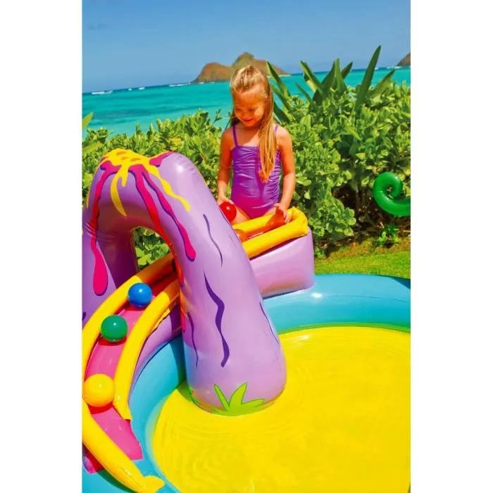 Intex Piscina inflable infantil Dinoland con tobogán 3.33x2.29x1.12m - 280L