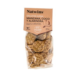 NATWINS Galletas de Avena Manzana Coco y Almendra 200Gr Sin Azúcar Añadido Veganas