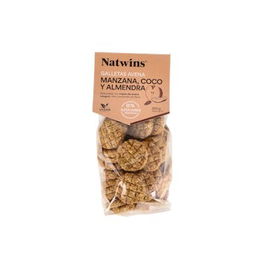 NATWINS Galletas de Avena Manzana Coco y Almendra 200Gr Sin Azúcar Añadido Veganas