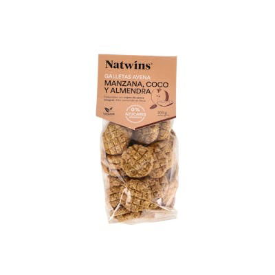 NATWINS Galletas de Avena Manzana Coco y Almendra 200Gr Sin Azúcar Añadido Veganas NATWINS Galletas de Avena Manzana Coco y Almendra 200Gr Sin Azúcar Añadido Veganas