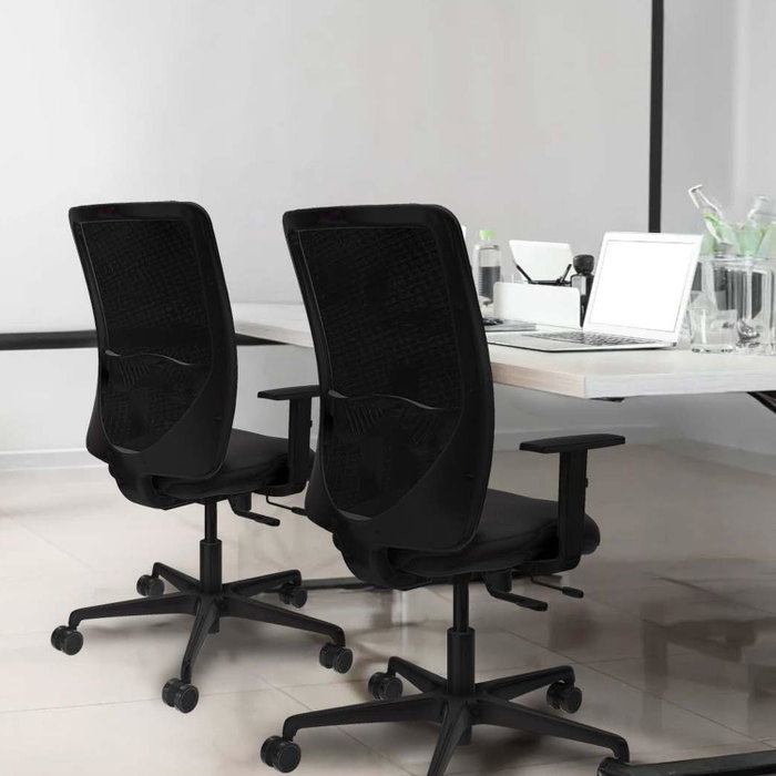 PIQUERAS Y CRESPO Silla de oficina Zulema con mecanismo Sincro/Traslack, Gris claro y Blanco PIQUERAS Y CRESPO Silla de oficina Zulema con mecanismo Sincro/Traslack, Gris claro y Blanco