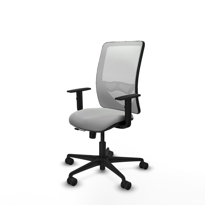 PIQUERAS Y CRESPO Silla de oficina Zulema con mecanismo Sincro/Traslack, Gris claro y Blanco PIQUERAS Y CRESPO Silla de oficina Zulema con mecanismo Sincro/Traslack, Gris claro y Blanco