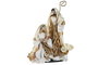 DKD Home Decor Nacimiento Navidad Moderna Blanco Dorado (2 Unidades) inevitable