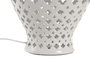 DKD Home Decor Lámpara de Sobremesa Romántica en Blanco y Beige, de Porcelana y Lino, E27, LED, Dimensiones: 45 x 69 x 45 cm