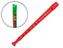 Hohner Flauta dulce 9508 Roja con Funda Verde y Transparente para Educacion Musical Infantil