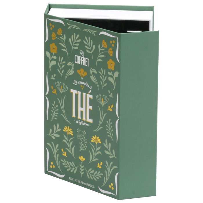 Cook Concept Caja-Libro Juego de 4 Piezas para Té - Pinza, Infusor y Soportes en Acero Inoxidable y Silicona Cook Concept Caja-Libro Juego de 4 Piezas para Té - Pinza, Infusor y Soportes en Acero Inoxidable y Silicona