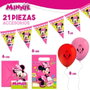 Color Baby Minnie Set Menaje Fiesta Deluxe 66 Piezas 8 Servicios Papel Plástico 3 años
