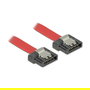 DeLOCK Cable SATA III 6 Gb/s, 10 cm (0.1 m) Color Rojo, Macho a Macho, Conectores Derechos, SATA 3