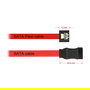 DeLOCK Cable SATA III 6 Gb/s, 10 cm (0.1 m) Color Rojo, Macho a Macho, Conectores Derechos, SATA 3