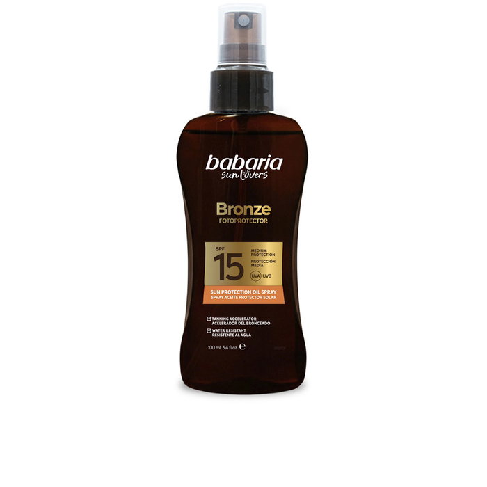 Babaria Sun Lovers Bronze Spray Aceite Protector Solar SPF 15 100 ml Babaria Sun Lovers Bronze Spray Aceite Protector Solar SPF 15 100 ml