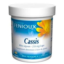 FENIOUX Grosellero Negro (Cassis) 200 Cápsulas para Piernas Cansadas y Circulación Venosa