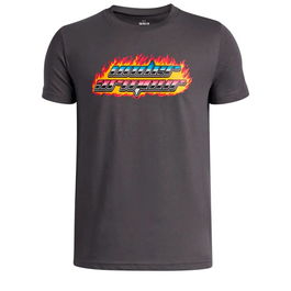 Camiseta de Manga Corta Infantil Under Armour Flame Wm Ss Gris