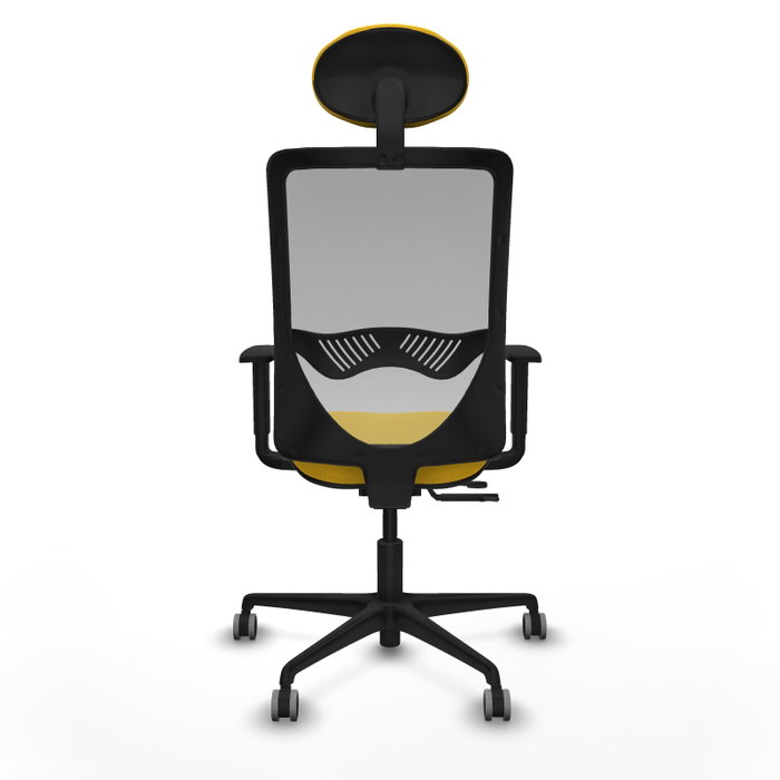PIQUERAS Y CRESPO Silla de oficina Zulema con mecanismo Sincro/Traslack, Amarillo y Gris