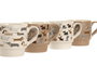 DKD Home Decor Set de 12 Tazas de Porcelana con Diseños de Perros, 300 ml