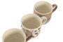 DKD Home Decor Mug Marron Blanco 300ml Porcelana Perros 8.5x8.2x12cm (12 Unidades)
