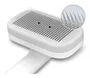 Daewoo D-0101124 Cepillo y peine para mascotas con generador de iones negativos - Cepillo de aseo con púas suaves recubiertas, para perro y gato, batería AAA (Gris, Blanco)