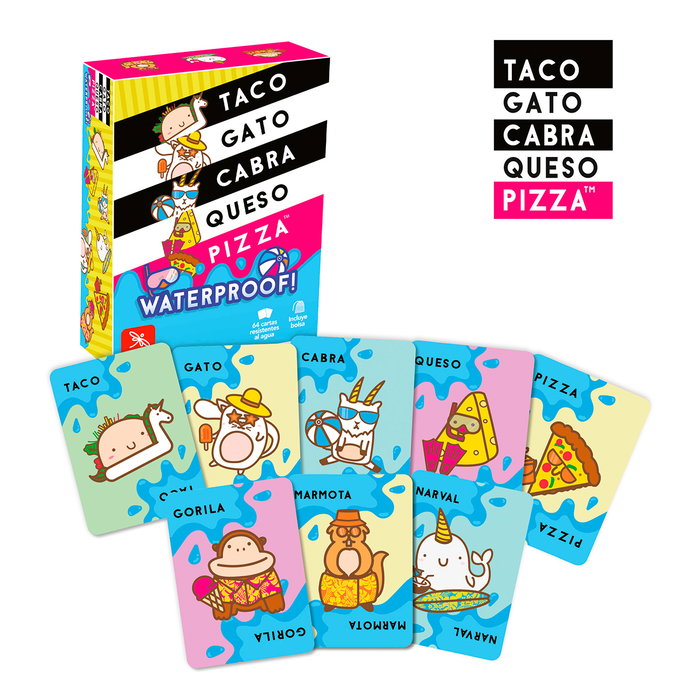 Lúdilo Juego de Cartas Taco Gato Waterproof 89026 - Edición Impermeable para 7 años