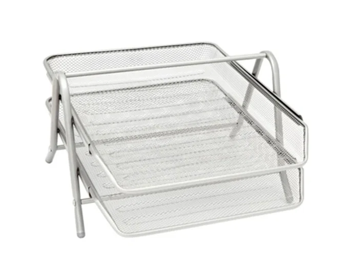 Q-connect Bandeja Sobremesa Metálica Rejilla GXA100 Plata 2 Bandejas Movibles 300x185x350 mm Q-connect Bandeja Sobremesa Metálica Rejilla GXA100 Plata 2 Bandejas Movibles 300x185x350 mm
