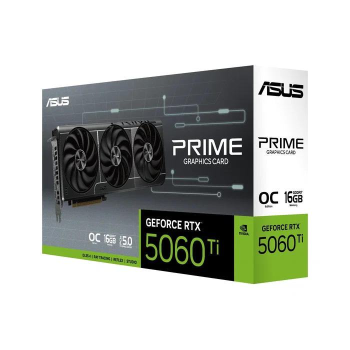ASUS Prime GeForce RTX 5060 Ti 16GB GDDR7 PCIe 5.0 -RTX5060TI-O16G, 3 ventiladores Axial-tech, HDMI 2.1b, DisplayPort 2.1b, NVIDIA G-SYNC ASUS Prime GeForce RTX 5060 Ti 16GB GDDR7 PCIe 5.0 -RTX5060TI-O16G, 3 ventiladores Axial-tech, HDMI 2.1b, DisplayPort 2.1b, NVIDIA G-SYNC