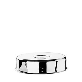 Mepra Cubrefuente Oval de acero inoxidable, 30 cm largo, 21 cm ancho (Modelo Cubrefuente Oval)