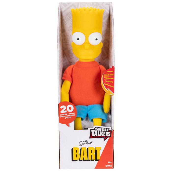 JAKKS PACIFIC Peluche parlante Bart Simpson, Los Simpsons, en inglés, 33cm JAKKS PACIFIC Peluche parlante Bart Simpson, Los Simpsons, en inglés, 33cm