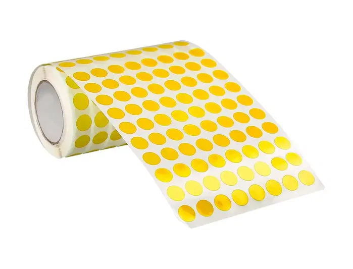 Liderpapel Gomets autoadhesivos círculos 10,5 mm amarillo rollo de 6000 unidades Liderpapel Gomets autoadhesivos círculos 10,5 mm amarillo rollo de 6000 unidades
