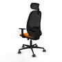 PIQUERAS Y CRESPO Silla de oficina Cilanco Naranja y Negro