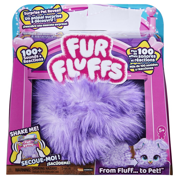 Spin Master FurFluffs Pupper-Fluff Cachorro de Juguete Interactivo Mágico con Sonidos Color Lila para Niños y Niñas +5 Años Spin Master FurFluffs Pupper-Fluff Cachorro de Juguete Interactivo Mágico con Sonidos Color Lila para Niños y Niñas +5 Años