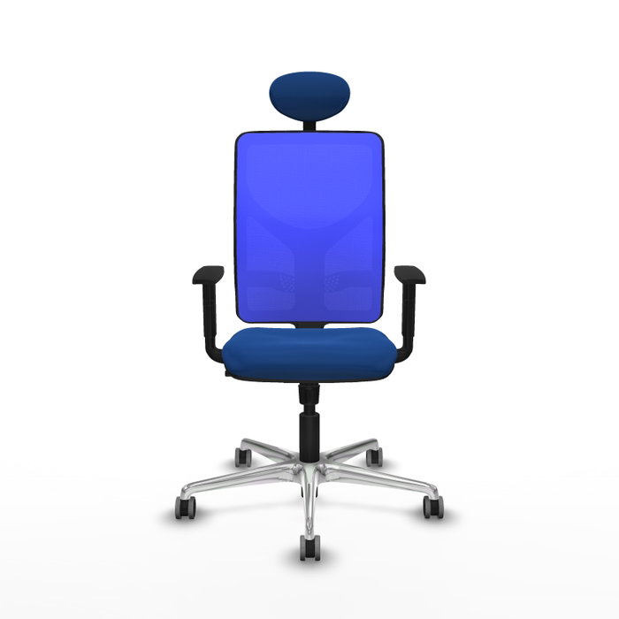 PIQUERAS Y CRESPO Silla de oficina Motilla Azul con mecanismo Sincro