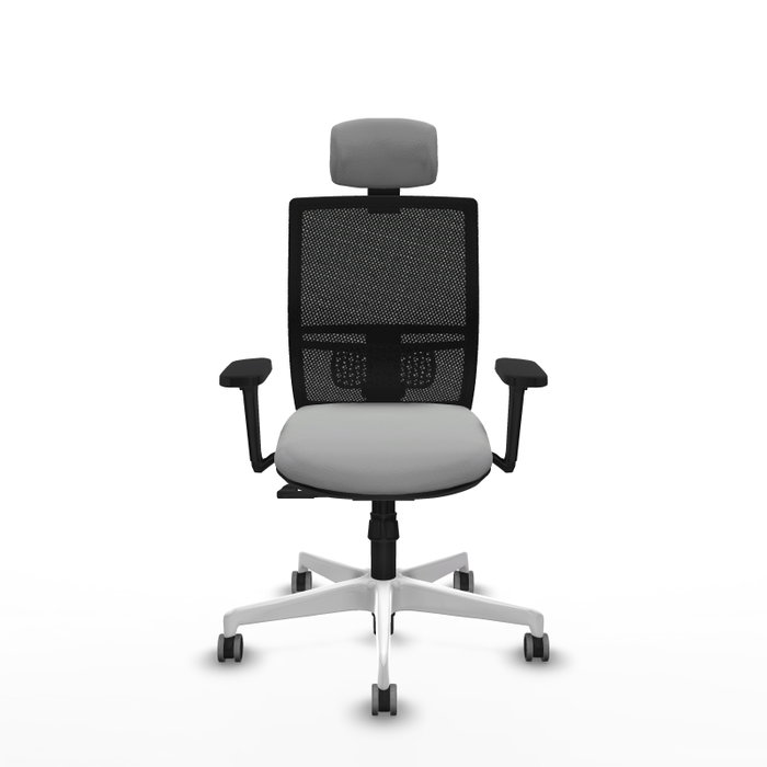 PIQUERAS Y CRESPO Silla de oficina Yunquera con mecanismo Sincro, Gris claro y Negro PIQUERAS Y CRESPO Silla de oficina Yunquera con mecanismo Sincro, Gris claro y Negro