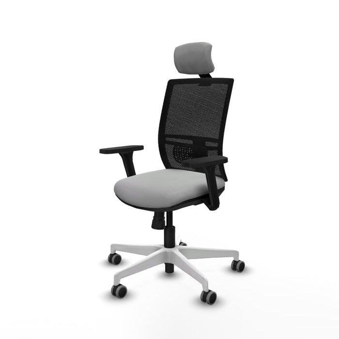 PIQUERAS Y CRESPO Silla de oficina Yunquera con mecanismo Sincro, Gris claro y Negro PIQUERAS Y CRESPO Silla de oficina Yunquera con mecanismo Sincro, Gris claro y Negro