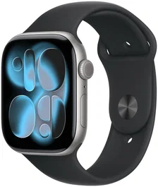 Apple Watch Series 11 GPS 46mm Space Grey Aluminium Case | Black Sport Band - M/L