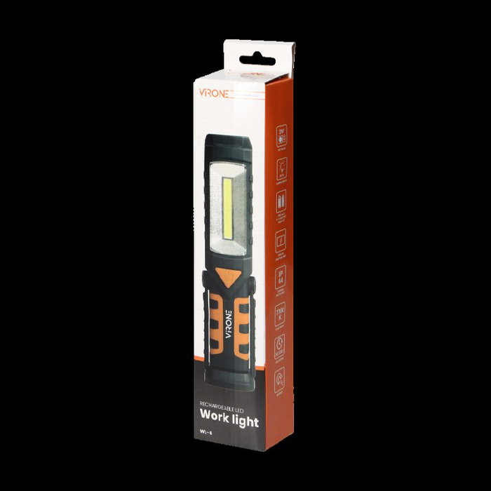 ORNO Linterna LED COB 3W + 1W con Gancho y Función Powerbank ORNO Linterna LED COB 3W + 1W con Gancho y Función Powerbank