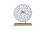 DKD Home Decor Espejo Decorativo de Mango y Espejo Blanco Decape 40x47x9,5 cm