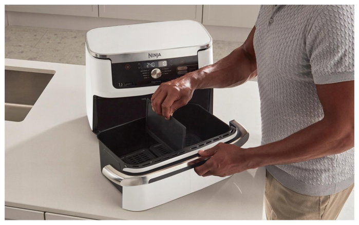 Ninja AF500EUWH Foodi FlexDrawer Freidora de aire 10,4 L Blanca