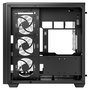 DeepCool Torre CG590U 5F Mini PC ATX Negro con Vidrio Templado, Multi-Color RGB, 3 Ventiladores 120mm, Sin Fuente, Máx GPU 41cm