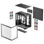 DeepCool Torre CG590U 5F Mini PC ATX Negro con Vidrio Templado, Multi-Color RGB, 3 Ventiladores 120mm, Sin Fuente, Máx GPU 41cm