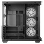 DeepCool Torre CG590U 5F Mini PC ATX Negro con Vidrio Templado, Multi-Color RGB, 3 Ventiladores 120mm, Sin Fuente, Máx GPU 41cm