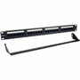 Phasak PU 2424 Panel de transferencia de 24 puertos Cat. 6 UTP 1U negro