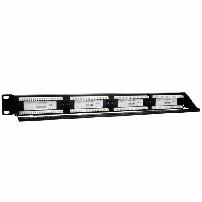 Phasak PU 2424 Panel de transferencia de 24 puertos Cat. 6 UTP 1U negro Phasak PU 2424 Panel de transferencia de 24 puertos Cat. 6 UTP 1U negro
