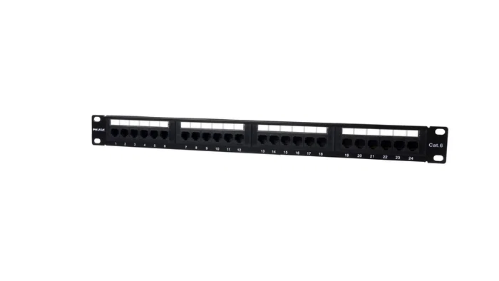 Phasak PU 2424 Patch Panel de 24 puertos Cat.6 1U con organizador