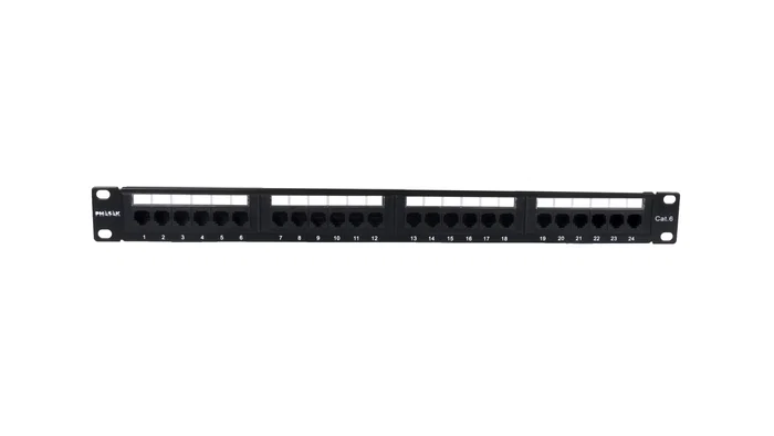 Phasak PU 2424 Patch Panel de 24 puertos Cat.6 1U con organizador