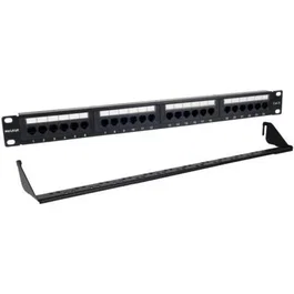 Phasak Patch Panel 24 Puertos Cat.6 1U Gestión de Cables PU 2424