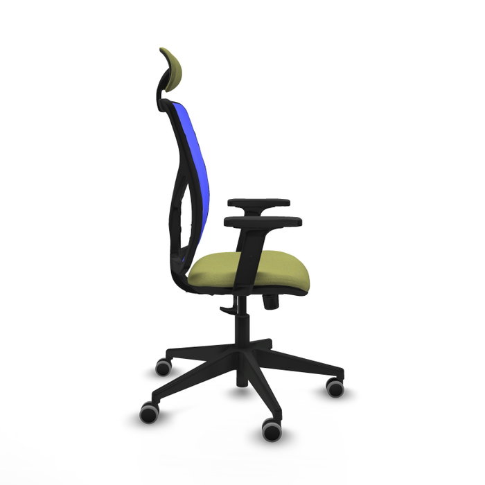 PIQUERAS Y CRESPO Silla de oficina Motilla con mecanismo Sincro, Verde oliva y Azul PIQUERAS Y CRESPO Silla de oficina Motilla con mecanismo Sincro, Verde oliva y Azul