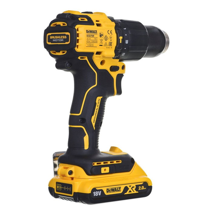 DeWalt DCD709D2T-QW Taladro de impacto a batería 18V con 2 baterías de 2.0Ah