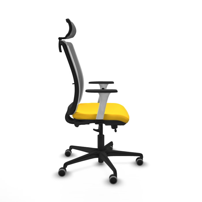 PIQUERAS Y CRESPO Silla de oficina Haches Sincro/Traslack Amarillo y Gris