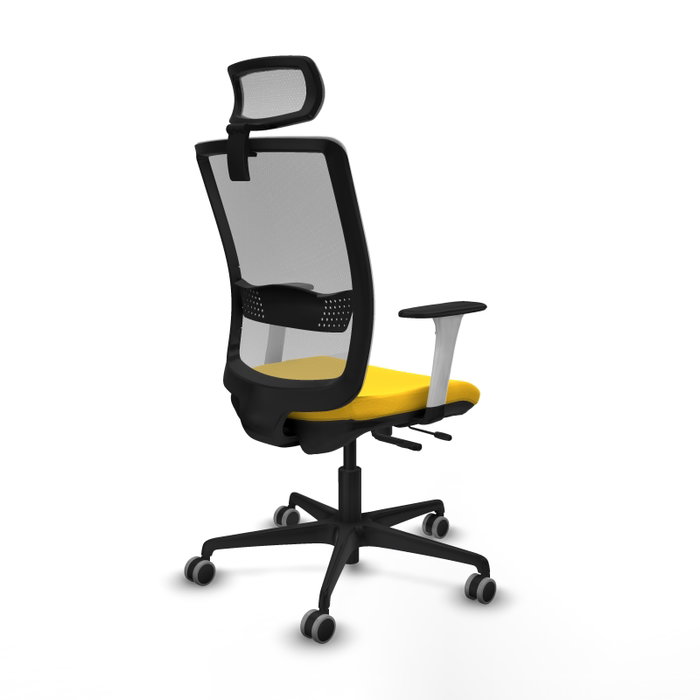 PIQUERAS Y CRESPO Silla de oficina Haches Sincro/Traslack Amarillo y Gris